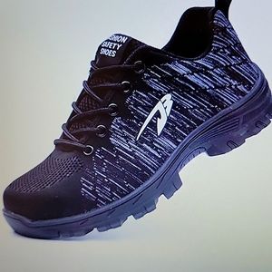 Ticcoon black steel toe safety shoe Unisex lightweight industrial 10M 12W …NEW